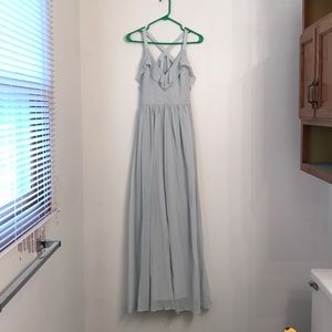 NWT light sage green dress with ruffles
